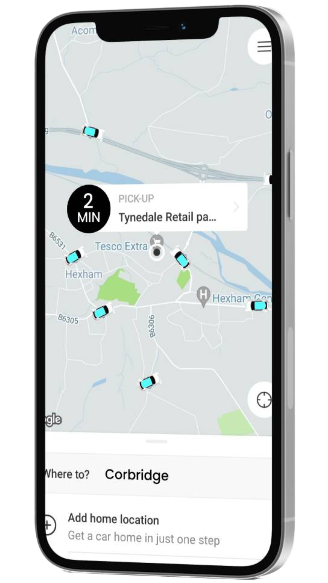 Hexham Local Taxis App